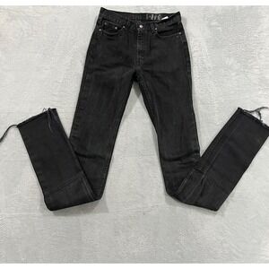 Vale Lives Jeans Mens 30x44 Black Denim‎ Straight Leg Long Modern 90s Grunge